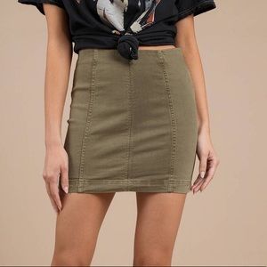 Free People Modern Femme Denim Mini Skirt COLOR FADES IN WASH